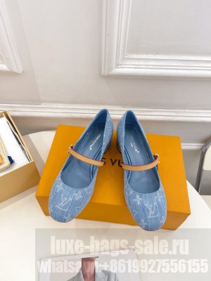 Louis Vuitton Romy Monogram denim Light Blue Pump 