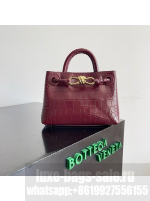 Bottega Veneta Mini Andiamo alligator leather 805232 Barolo
