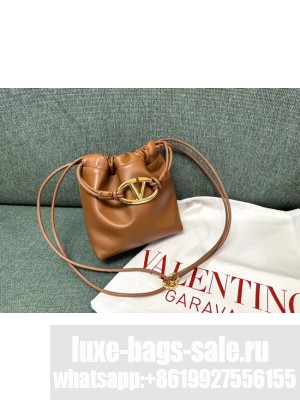 VALENTINO MINI VLOGO POUF Sheepskin WP0AC3Z brown