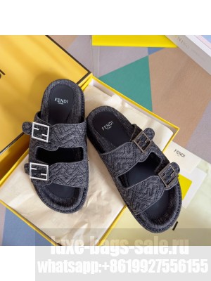 Fendi Feel Unisex Flat Slide Sandals 017