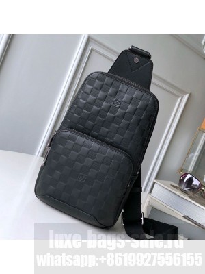 Louis Vuitton Men's Avenue Damier Leather Sling Shoulder Bag N41720 Black 2019 Collection