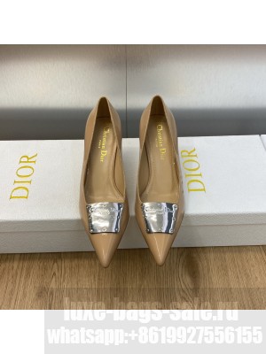 Dior LA PARISIENNE DIOR 6.5cm in Patent Leather Beige Pump
