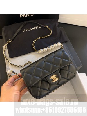 Chanel MINI CLASSIC HANDBAG Lambskin AS1436 black
