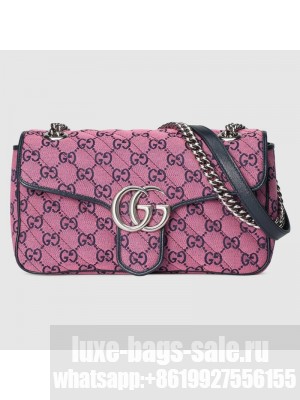 Gucci GG Marmont multicolor small shoulder bag 443497 Pink