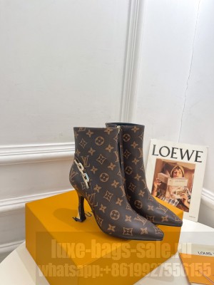Louis Vuitton Sparkle Heel Ankle Boots 6.5cm in Monogram Canvas 2023