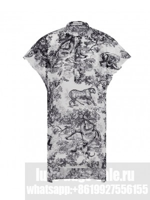 Christian Dior Women's Blouse Longue A mancherons Dioriviera Gray