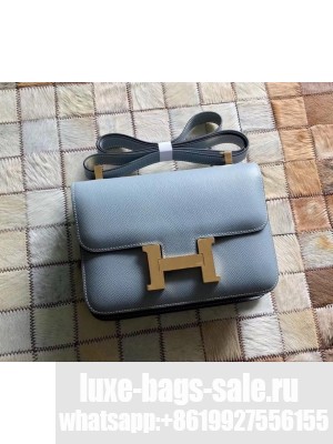 Hermes Constance 18/23 Bag in original Epsom Leather blue lin