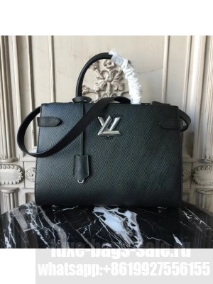 Louis Vuitton Twist Tote 31cm Bag Epi/Cuir Ecume Canvas Fall/Winter 2017 Collection M54810, Noir
