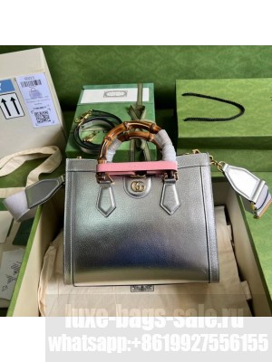 Gucci Diana small tote bag 702721 Silver