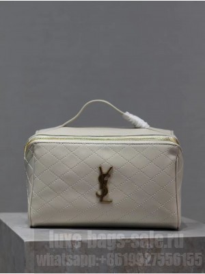 SAINT LAURENT GABY VANITY BAG IN LAMBSKIN Y875317 WHITE