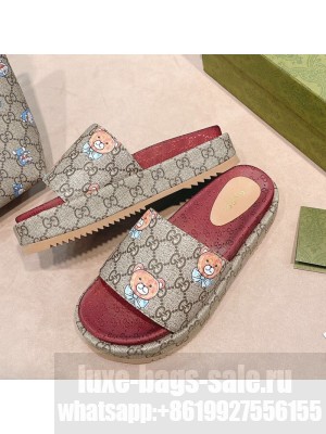 Kai x Gucci GG Platform Slide Sandal 573018 Beige 2021 Collection