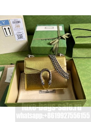Gucci Dionysus lame mini bag 421970 gold