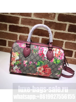 Gucci GG Canvas Flower Boston Bag 409529 Red Collection
