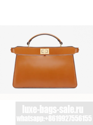 Fendi PEEKABOO ISEEU EAST-WEST leather bag 8BN323A brown