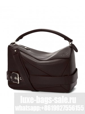 Loewe Large Puzzle Biker bag Dark Coffee
