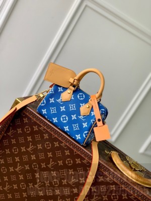 Louis Vuitton Speedy 18 Bandouliere Damier Pop M40595 blue