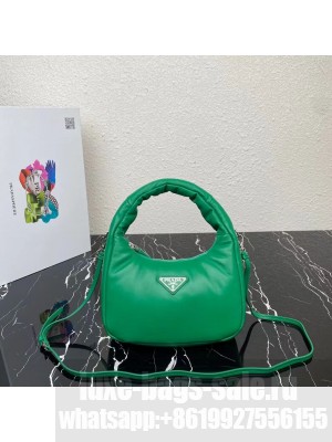 Prada Soft padded nappa leather mini-bag 1BA384 green