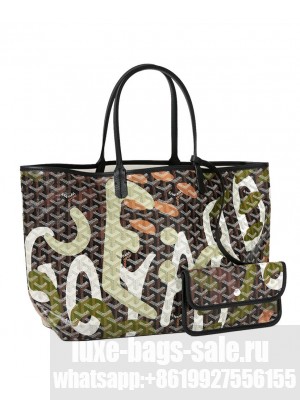 Goyard Saint Louis PM Bag Lettres Camouflage Green