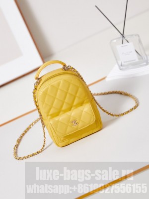 Chanel MINI BACKPACK AP3753 Sheepskin & Gold-Tone Metal yellow