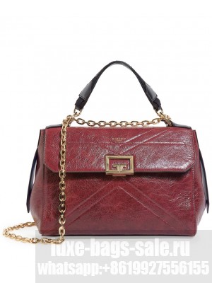 Givenchy ID Medium Quilted Crinkled Glossed-leather Shoulder Bag Mauve