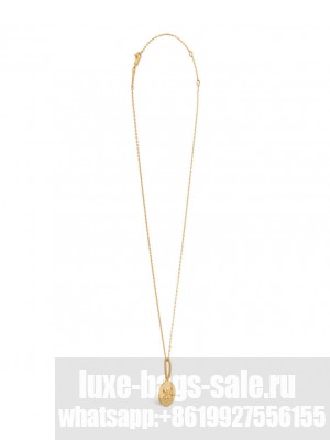 Celine Women's Triomphe Swivel Necklace In Brass With Gold Finish Golden