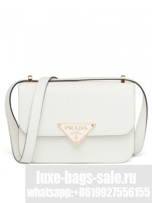 Prada Saffiano Leather Shoulder Bag Cream