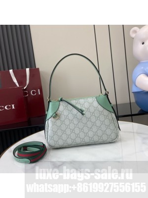 Gucci GG EMBLEM SMALL SHOULDER BAG 815218 Sage green