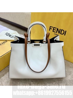 Fendi Large Peekaboo X-Tote Bag White 2021 Collection