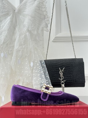 Roger Vivier Rhinestone Buckle Babies flat 03