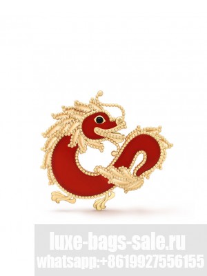 Van Cleef & Arpels Women's Lucky Animals Dragon Clip Red