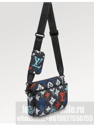 Louis Vuitton Monogram Eclipse TRIO MESSENGER M21396
