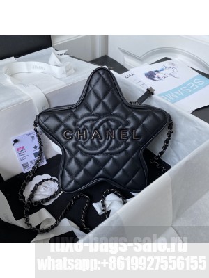 Chanel 24C Star Handbag - Lambskin & Guns-Tone Metal AS4579 Black