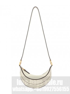 Chloe Banana Cross-Body Bag In Grained Leather Cream