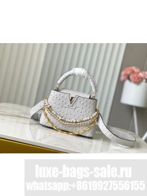Louis Vuitton Ostrich Capucines Mini M11908 gray