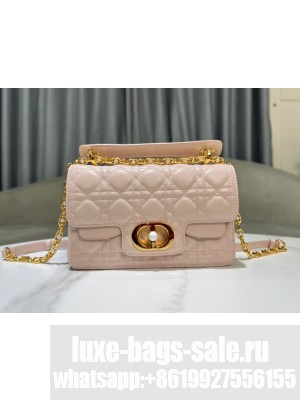 Small Dior Jolie Top Handle Bag Cannage Calfskin M9271U Powder Pink