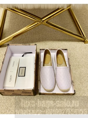 Gucci Women's GG matelassé Leather espadrille 2021 Collection White