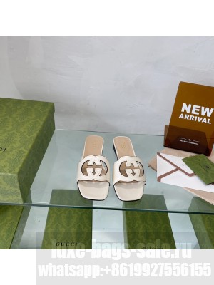 Gucci Women's Interlocking G cut-out slide sandal Collection 010
