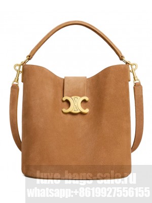 Celine Medium Louise Bag In Suede Calfskin Fawn