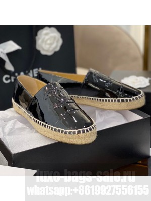 Chanel CC Patent Leather Espadrilles Black Spring/Summer 2021 Collection 61