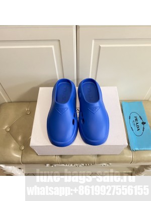 Prada Unisex Foam Rubber Mules 2022 Collection,blue