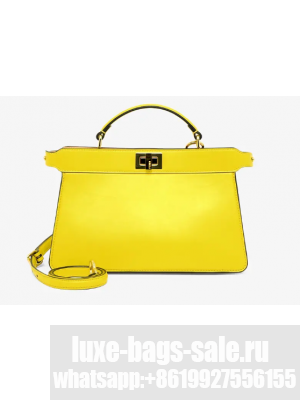 Fendi PEEKABOO ISEEU EAST-WEST leather bag 8BN323A yellow