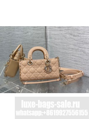 Dior SMALL LADY D-JOY BAG Patent Cannage Calfskin M0613OW pink