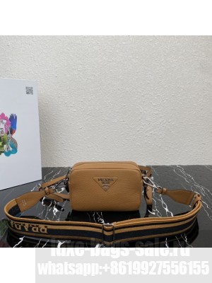 Prada Leather shoulder bag 1BH192 Caramel