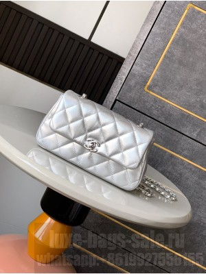 Chanel CLASSIC Original Lambskin 11.12 HANDBAG AS6564 Silver