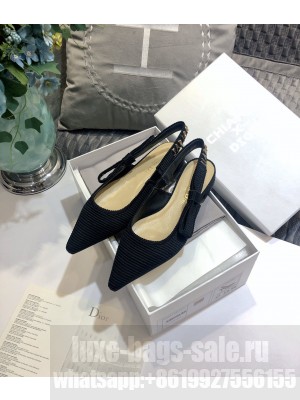 CHRISTIAN DIOR x CHIARA FERRAGNI J'ADIOR SLINGBACK BALLERINA FLAT 05 BLACK