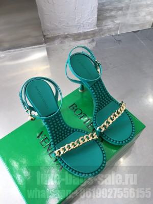 Bottega Veneta DOT Chain and detachable sphere embellishment Green Sandals 2021 Collection