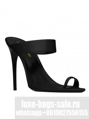 Saint Laurent Women's Martha Mules In Crepe Satin Black