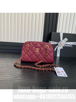 Chanel SMALL BOWLING BAG AS5137 Burgundy