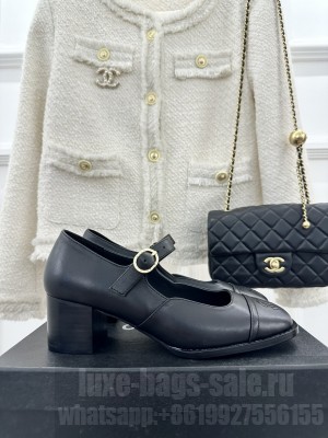  Chanel Women's Mary Janes Pumps Black