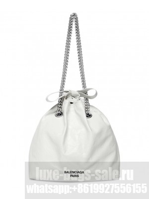 Balenciaga Crush Small Tote Bag Cream